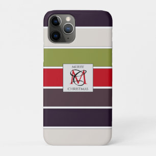 Cozy kerstpasta Color Palette Monogram Case-Mate iPhone Case