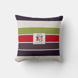 Cozy kerstpasta Color Palette Monogram Kussen