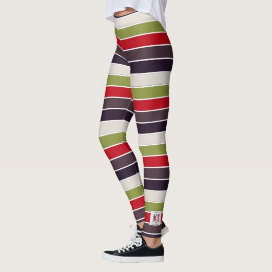 Cozy kerstpasta Color Palette Monogram Leggings (Links)