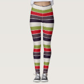 Cozy kerstpasta Color Palette Monogram Leggings (Voorkant)