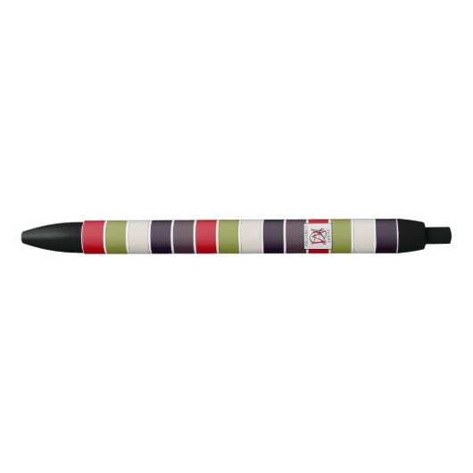 Cozy kerstpasta Color Palette Monogram Zwarte Inkt Pen (Voorkant)