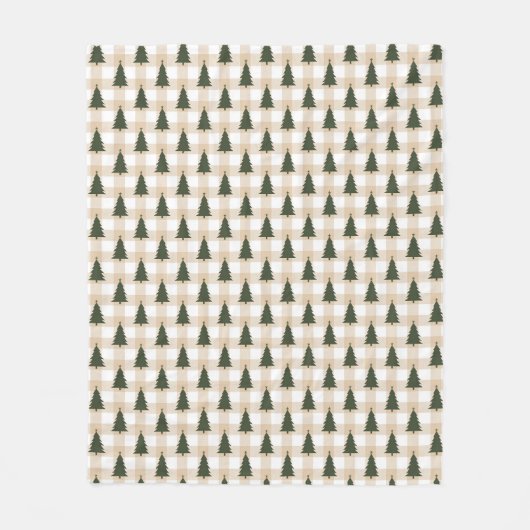 Cozy Kerstpattern Fleece Deken (Voorkant)