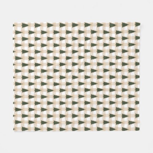 Cozy Kerstpattern Fleece Deken (Voorkant (Horizontaal))