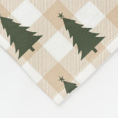 Cozy Kerstpattern Fleece Deken (Hoek)