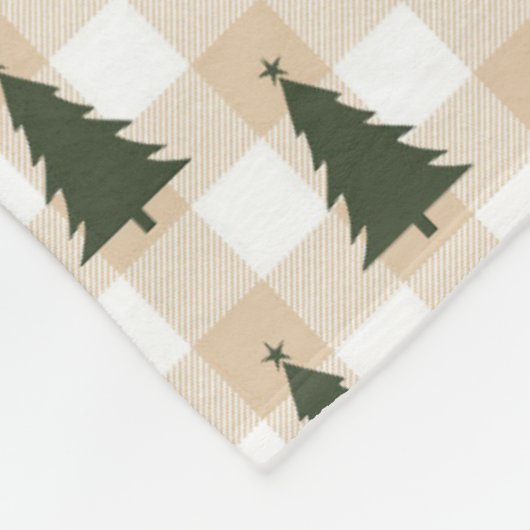 Cozy Kerstpattern Fleece Deken (Hoek)