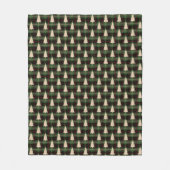 Cozy Kerstpattern Fleece Deken (Voorkant)