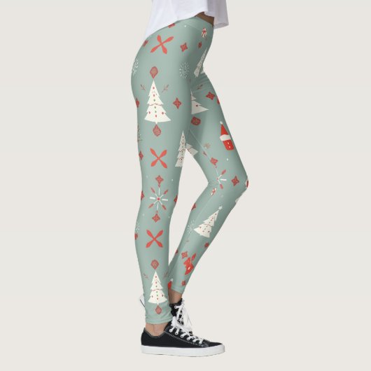 Cozy Kerstpattern Leggings (Rechts)