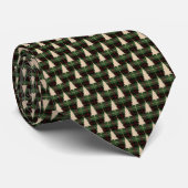 Cozy Kerstpattern Stropdas (Opgerold)