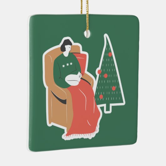 Cozy kerstversiering keramisch ornament (Rechts)