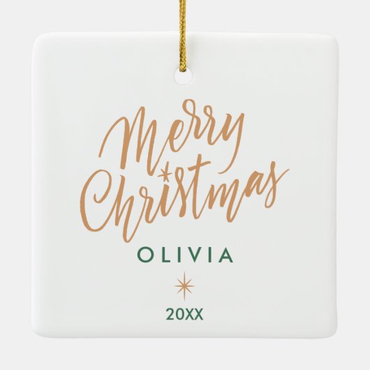 Cozy kerstversiering keramisch ornament (Achterkant)