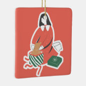 Cozy kerstversiering keramisch ornament (Rechts)