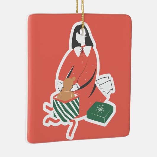 Cozy kerstversiering keramisch ornament (Rechts)