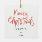 Cozy kerstversiering keramisch ornament (Achterkant)