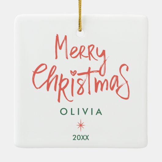 Cozy kerstversiering keramisch ornament (Achterkant)