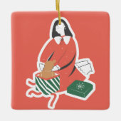 Cozy kerstversiering keramisch ornament (Voorkant)