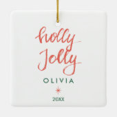 Cozy kerstversiering keramisch ornament (Achterkant)