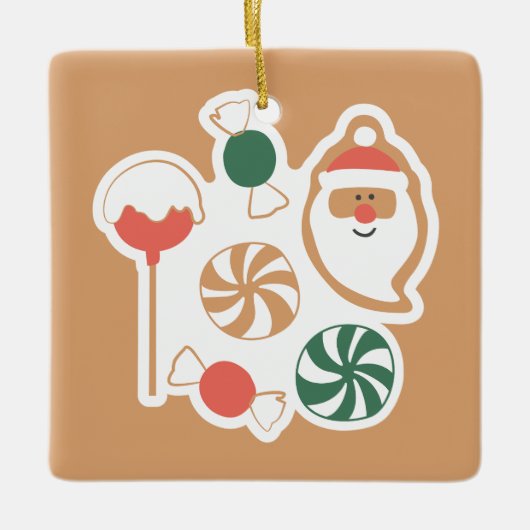 Cozy kerstversiering keramisch ornament (Voorkant)