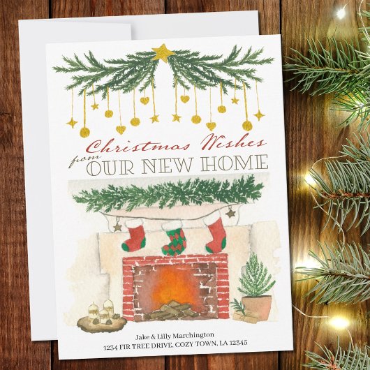 Cozy Kerstvesting Nieuwe Home Holiday Beweging Aankondiging