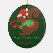 Cozy kerstvirel keramisch ornament (Links)