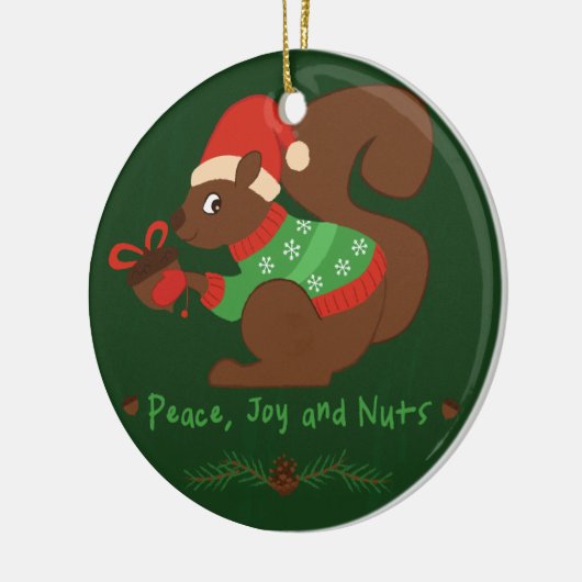 Cozy kerstvirel keramisch ornament (Links)