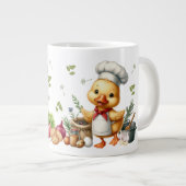 Cozy Kitchen Ducks Cute Cooking Design Grote Koffiekop (Voorkant rechts)