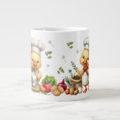 Cozy Kitchen Ducks Cute Cooking Design Grote Koffiekop (Voorkant)