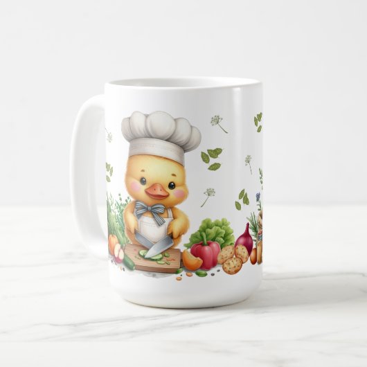 Cozy Kitchen Ducks Cute Cooking Design Koffiemok (Voorkant links)