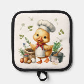 Cozy Kitchen Ducks Cute Cooking Design Pannenlap (Voorkant)