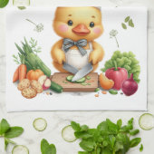 Cozy Kitchen Ducks Cute Cooking Design Theedoek (Gevouwen)