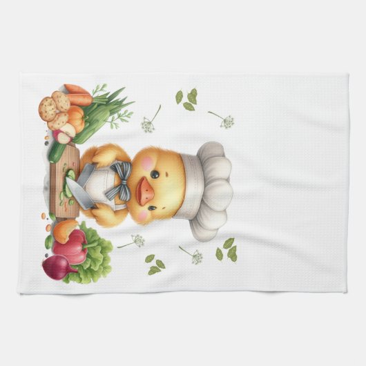Cozy Kitchen Ducks Cute Cooking Design Theedoek (Horizontaal)