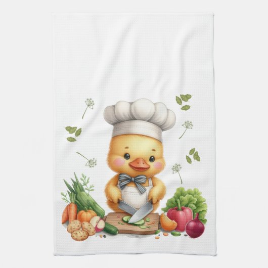 Cozy Kitchen Ducks Cute Cooking Design Theedoek (Verticaal)