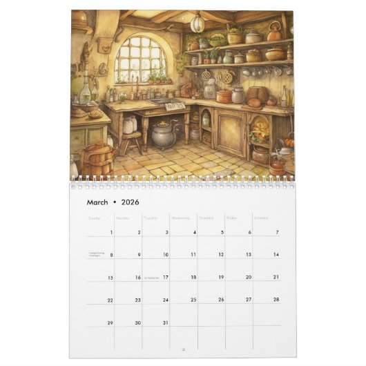 Cozy Kitchens Agenda 2024 Kalender (Mar 2026)