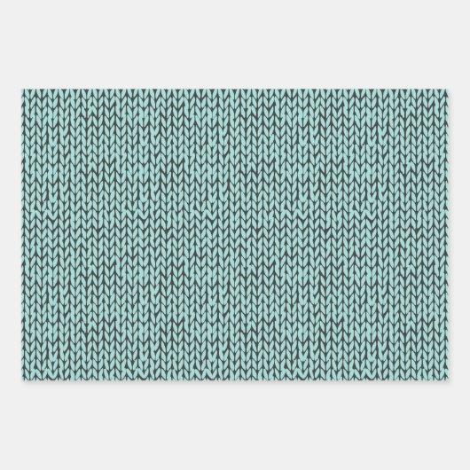 Cozy Knit Pattern Wrapping Paper Set (Voorkant)