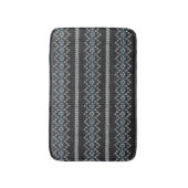 Cozy Knitted Pattern Black and Gray  Badmat (Voorkant Verticaal)