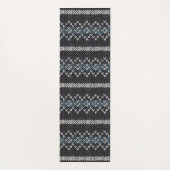 Cozy Knitted Pattern Black and Gray Yogamat (Achterkant)