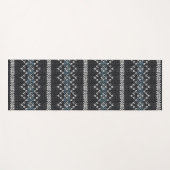Cozy Knitted Pattern Black and Gray Yogamat (Voorkant (horizontaal))