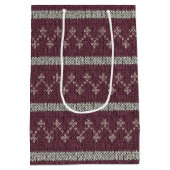 Cozy Knitted Pattern Paper Gift Bag Medium Cadeauzakje (Achterkant)