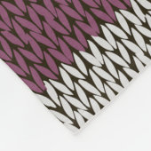 Cozy Knitted Pattern Throw Blanket in Burgundy  Fleece Deken (Hoek)