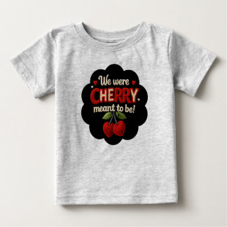 Cozy knitted-style typography and adorable cherry
