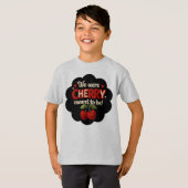 Cozy knitted-style typography and adorable cherry  t-shirt (Voorkant volledig)