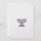 Cozy Koala blanco uitnodiging en aankondiging kaar (Voorkant)