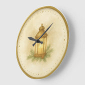 Cozy Lantern Winter Wall Clock – MerryMist Warm Gl Grote Klok (Hoek)