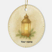 Cozy Lantern Winter Wall Clock – MerryMist Warm Gl Keramisch Ornament (Links)
