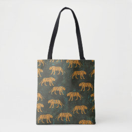 Cozy leopard art canvas tas