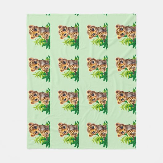 Cozy Leopard Fleece Blanket Deken (Voorkant)