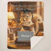 Cozy Library Squirrel Teacher Appreciation Blanket Sherpa Deken (Voorkant)