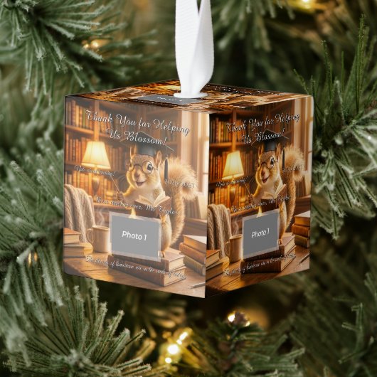 Cozy Library Squirrel Teacher Appreciation Decoratie (Boom)