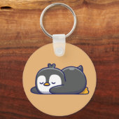 Cozy Little Penguin Nap Sleutelhanger (Voorkant)