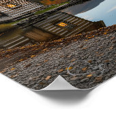 Cozy Log Cabin Fall Autumn Lake Reflection Poster (Hoek)