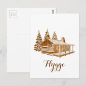 Cozy Log Cabin - Hygge of je eigen tekst Briefkaart (Voorkant / Achterkant)